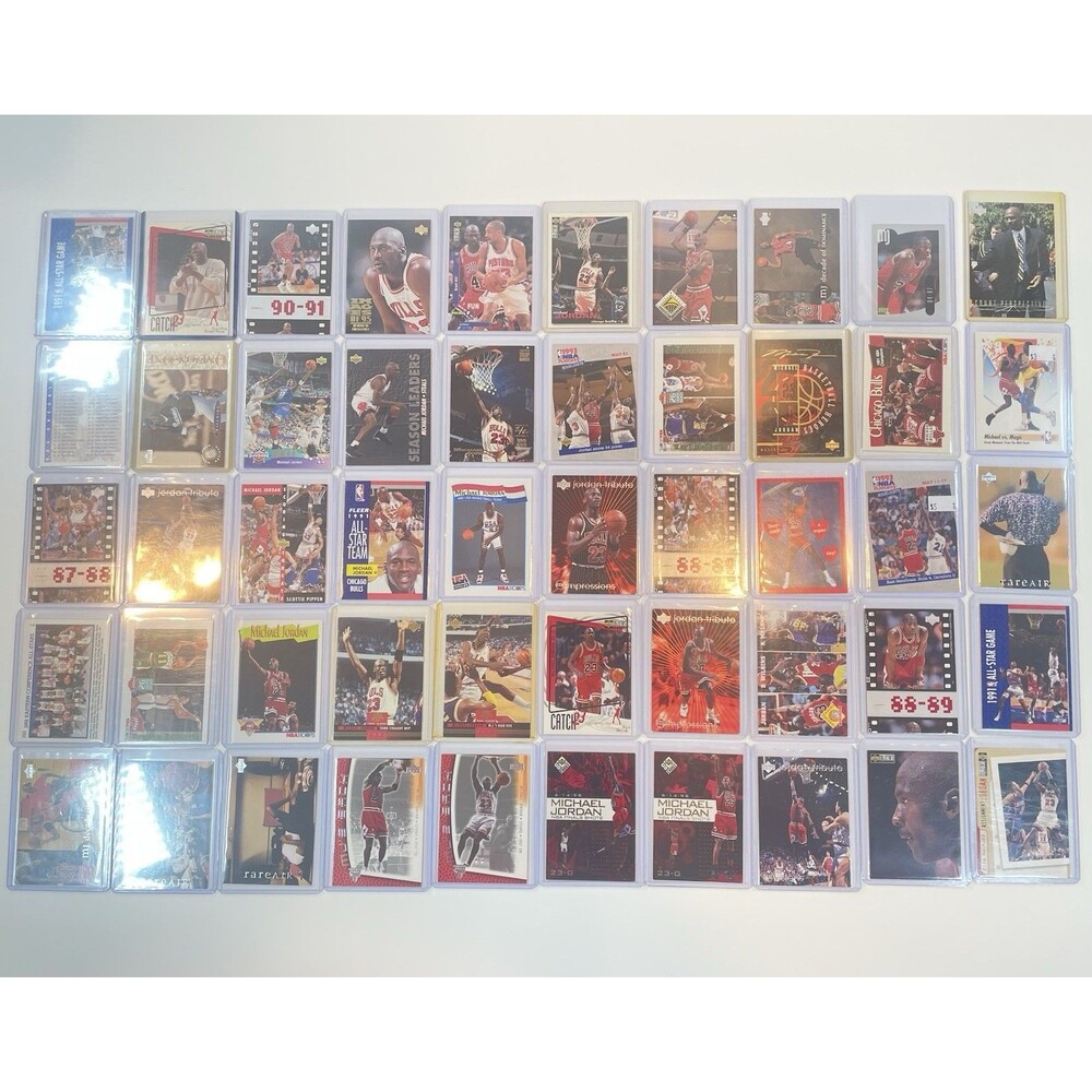Michael Jordan Card Lot of 50 w/ Inserts Promos Subsets Topps Upper Deck Fleer